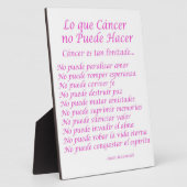 Lo que Cancer no Puede Hacer詩プラーク フォトプラーク (側面)
