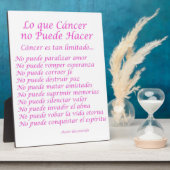 Lo que Cancer no Puede Hacer詩プラーク フォトプラーク (側面)