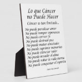 Lo que Cancer no Puede Hacer詩プラーク フォトプラーク (側面)