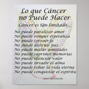 Lo que Cancer no Puede Hacer詩ポスタープリント ポスター