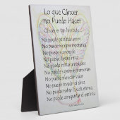 Lo que Cancer no Puede Hacer詩絵画の額 フォトプラーク (側面)