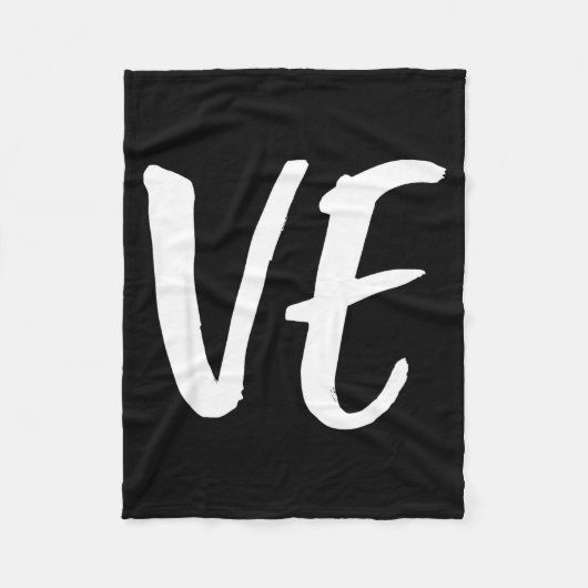 Lo Ve Love Matching Couple Husband Wife Valentine' フリースブランケット (正面)