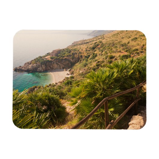 Lo Zingaro，シチリア島の閑静なビーチ マグネット (横)