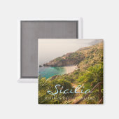 Lo Zingaro，シチリア島の閑静なビーチ マグネット (正面/裏面)