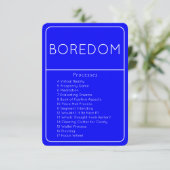 LOA Emotional Processes Boredom Blue Card 招待状 (スタンド正面)