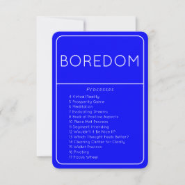 LOA Emotional Processes Boredom Blue Card 招待状