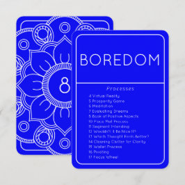 LOA Emotional Processes Boredom Blue Card 招待状