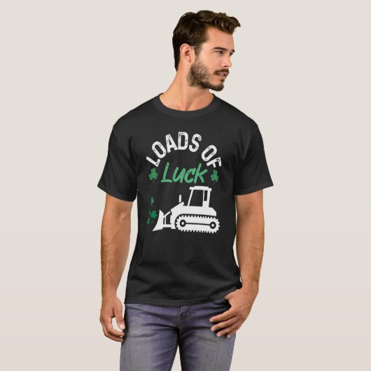 Load Of Luck Bulldozer Shamrock St Patricks Day Ki Tシャツ (正面フル)