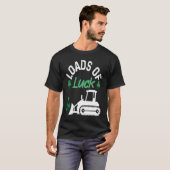 Load Of Luck Bulldozer Shamrock St Patricks Day Ki Tシャツ (正面フル)