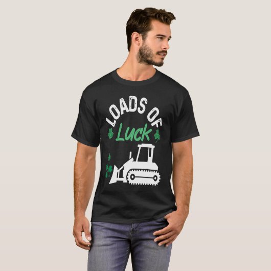 Load Of Luck Bulldozer Shamrock St Patricks Day Ki Tシャツ (正面フル)