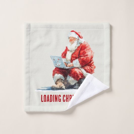 Loading Christmas Funny Santa Design バスタオルセット (ウォッシュタオル)