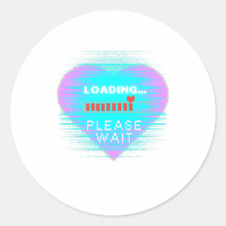 Loading Heart Retro Gamer ラウンドシール