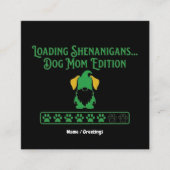 Loading Shenanigans Dog Mom Gnome St Patrick's Day スクエア名刺 (正面)