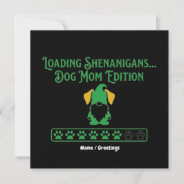 Loading Shenanigans Dog Mom Gnome St Patrick's Day 招待状