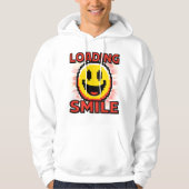 Loading Smile – Retro Pixel Art 8-Bit Smiley Face パーカ (正面)