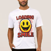 Loading Smile – Retro Pixel Art 8-Bit Smiley Face Tシャツ (正面)