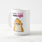 Loading… Social Energy – Cute Tired Doodle Charact コーヒーマグカップ (正面左)