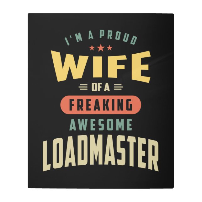 Loadmasterジョブタイトルギフト メタルプリント (正面)