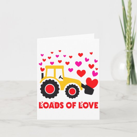 Loads Of Love Toddler Tractor Valentines Day For K カード (正面)