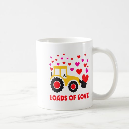 Loads Of Love Toddler Tractor Valentines Day For K コーヒーマグカップ (右)