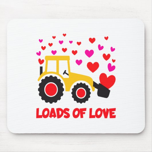 Loads Of Love Toddler Tractor Valentines Day For K マウスパッド (正面)