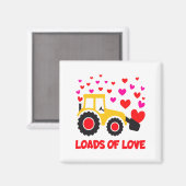 Loads Of Love Toddler Tractor Valentines Day For K マグネット (正面/裏面)