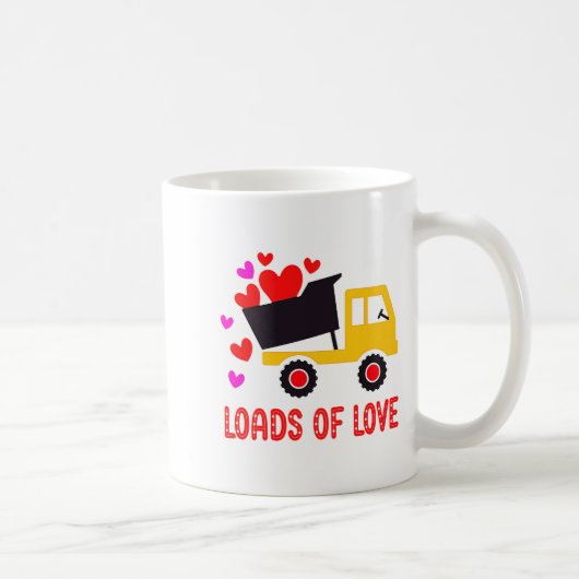 Loads Of Love Toddler Truck Valentines Day For K  コーヒーマグカップ (右)