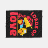 Loads Of Love Truck Hearts Valentines Day Kids Tod フリースブランケット (正面(横))