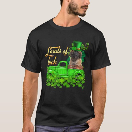Loads Of Luck Truck Leonberger St Patrick's Day Tシャツ (正面)