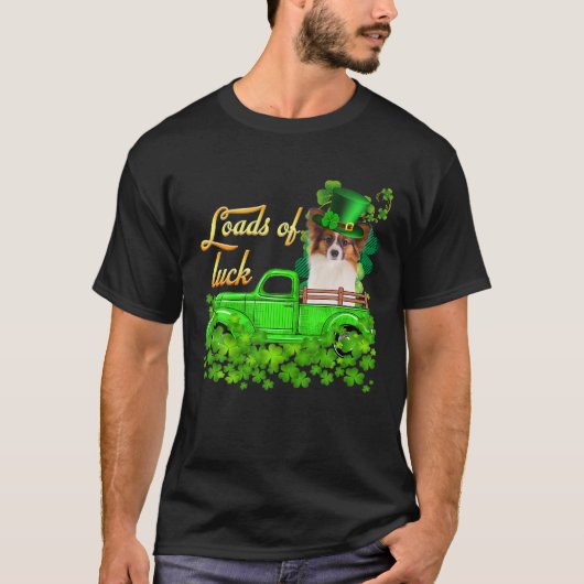 Loads Of Luck Truck Papillon St Patrick's Day Tシャツ (正面)