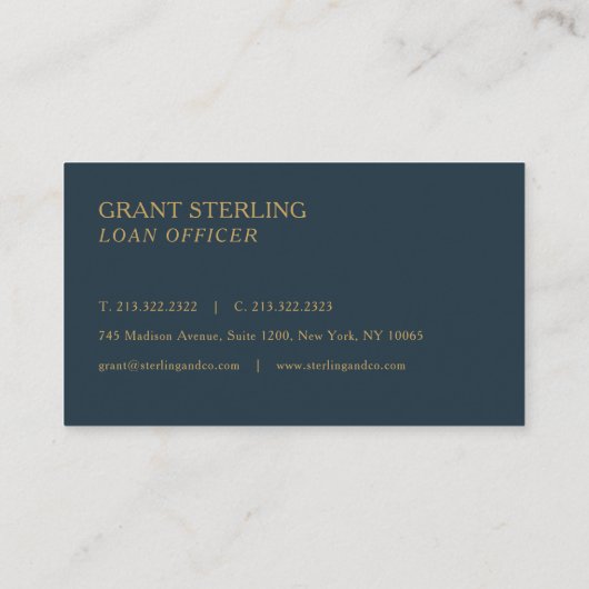 Loan Officer Nautical Compass  名刺 (裏面)