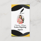 Loan Signing Agent Business Card with QR Code  名刺 (正面)