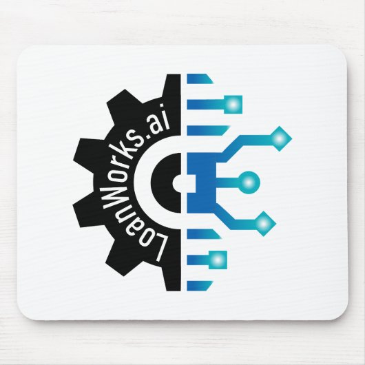 LoanWorksギア+マウスパッド – 白 マウスパッド (正面)