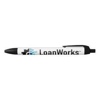LoanWorks会社ペン – 黒または青 黒ボールペン