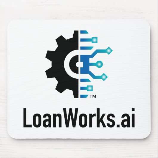 LoanWorks.aiマウスパッド – 白 マウスパッド (正面)