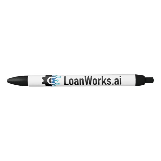 LoanWorks.ai Pen – 黒または青 黒ボールペン (正面)