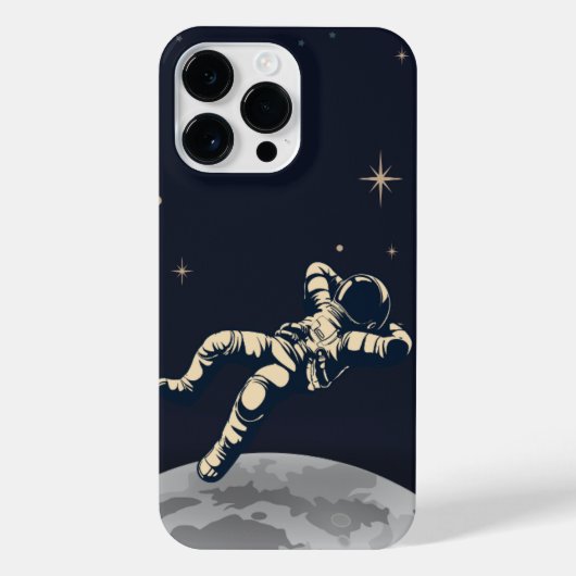 loating Astronaut iPhone 14 Pro Max Case – Space D iPhoneケース (裏面)