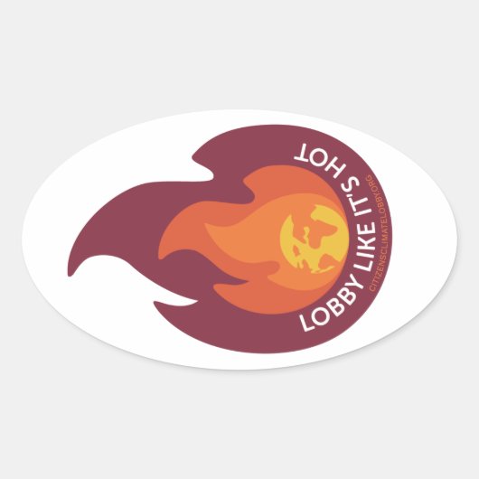 Lobby Like it's Hot - ovalシール 楕円形シール (正面)