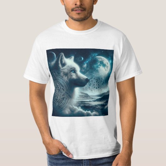 Lobo ártico. belleza en la naturaleza tシャツ (正面)