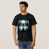  Lobo en la Noche: Diseño de Doble Exposición Tシャツ (正面フル)