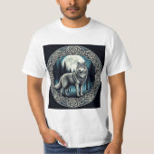 Lobo Místico en Círculo Céltico Tシャツ (正面)