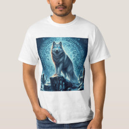 Lobo y runa nórdica tシャツ