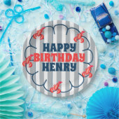 Lobster 1st Birthday Party ペーパープレート (パーティー)