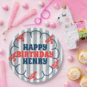 Lobster 1st Birthday Party ペーパープレート (パーティー)