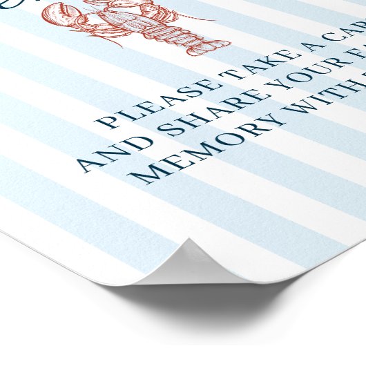 Lobster Bridal Shower Favorite Memory ポスター (角)