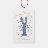 Lobster Christmas Card ギフトタグ (正面)