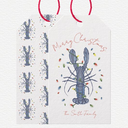 Lobster Christmas Card ギフトタグ