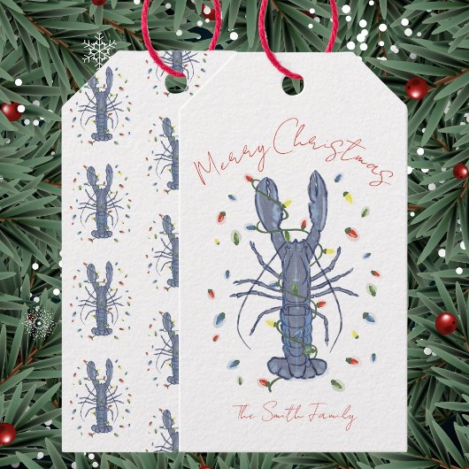 Lobster Christmas Card ギフトタグ
