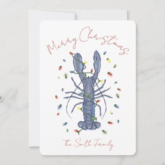 Lobster Christmas Card 招待状 (正面)