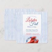 Lobster Fest Coastal Seafood Nautical Stripe Party (正面/裏面)